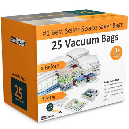 HASTINGS HOME Hastings Home 25 Vacuum Storage Bags, Variety Set 600844JFF